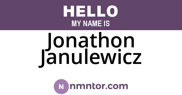 Jonathon Janulewicz