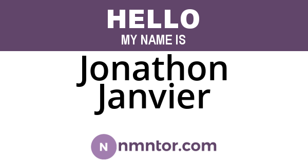 Jonathon Janvier