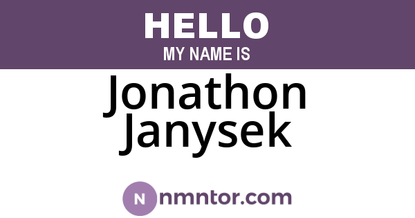 Jonathon Janysek