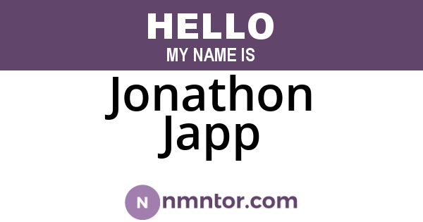 Jonathon Japp