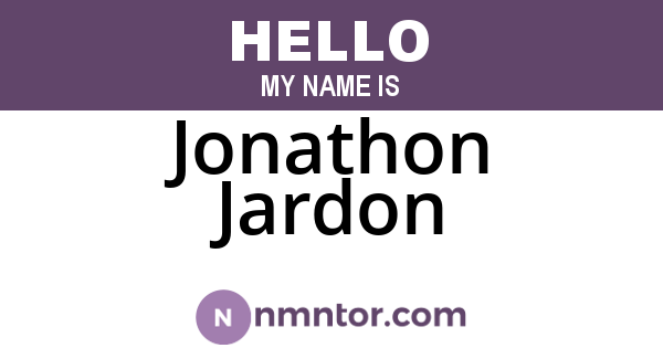 Jonathon Jardon