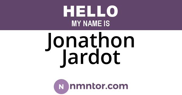 Jonathon Jardot