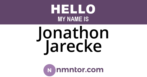 Jonathon Jarecke
