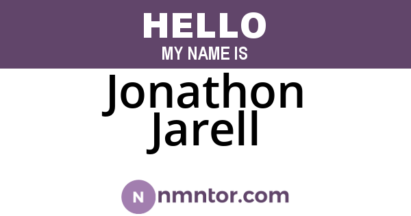 Jonathon Jarell