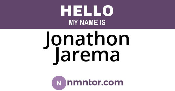 Jonathon Jarema