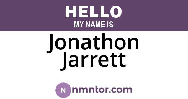 Jonathon Jarrett