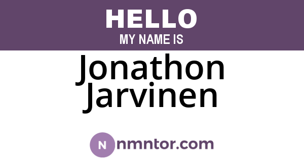 Jonathon Jarvinen