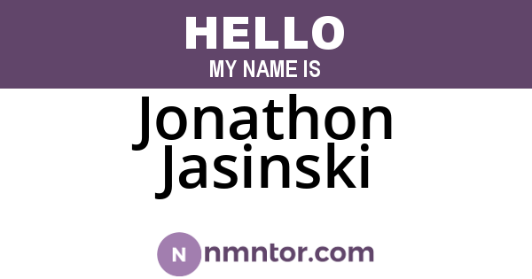 Jonathon Jasinski