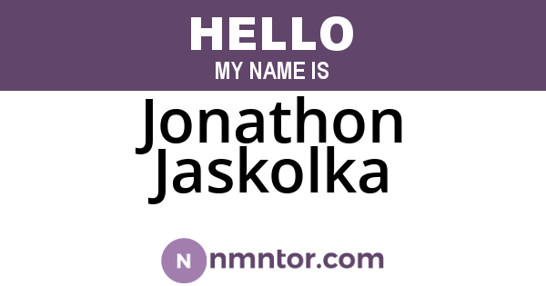 Jonathon Jaskolka