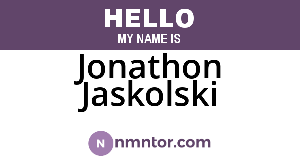 Jonathon Jaskolski