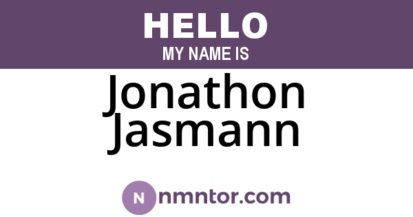 Jonathon Jasmann