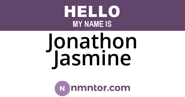 Jonathon Jasmine
