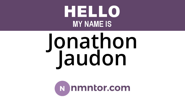 Jonathon Jaudon