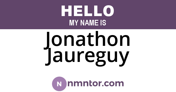 Jonathon Jaureguy