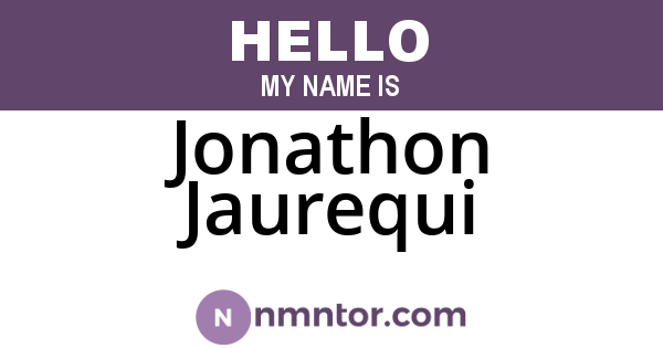 Jonathon Jaurequi
