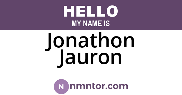 Jonathon Jauron