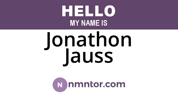 Jonathon Jauss