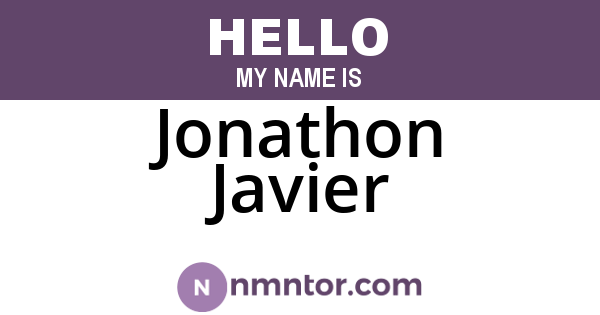 Jonathon Javier