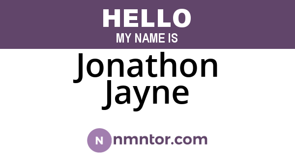 Jonathon Jayne
