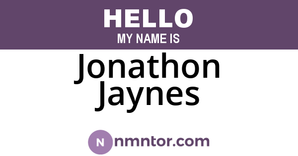Jonathon Jaynes