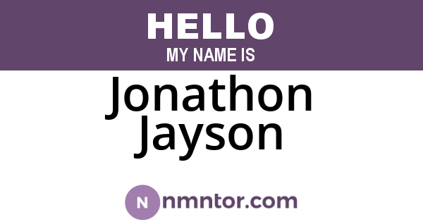 Jonathon Jayson