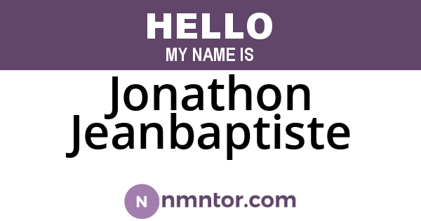 Jonathon Jeanbaptiste