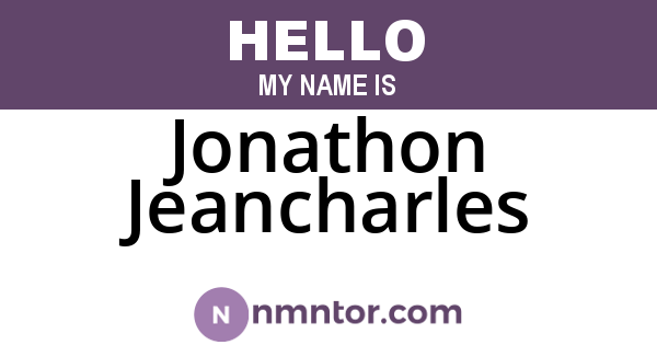 Jonathon Jeancharles