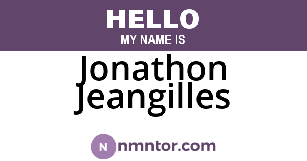 Jonathon Jeangilles
