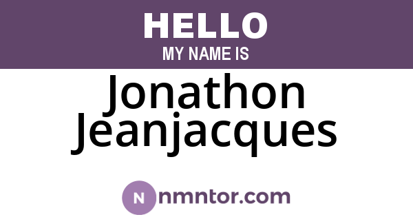 Jonathon Jeanjacques