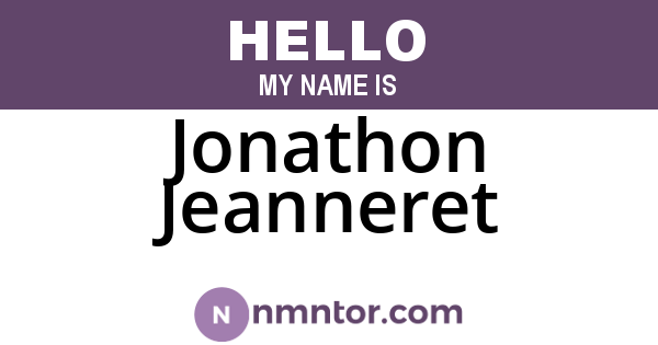 Jonathon Jeanneret