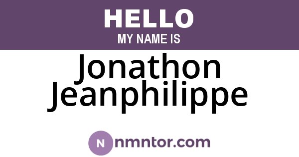 Jonathon Jeanphilippe