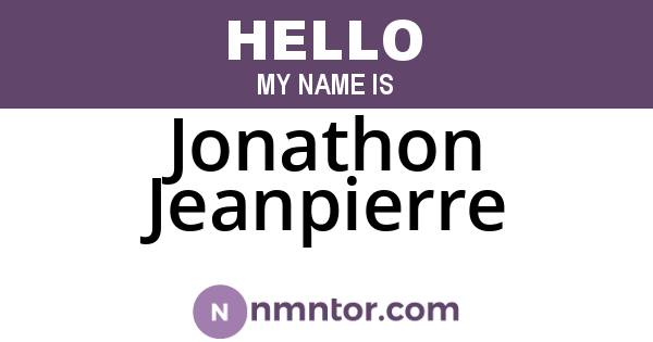 Jonathon Jeanpierre