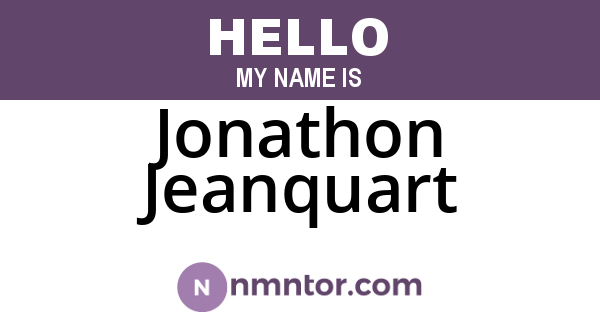 Jonathon Jeanquart