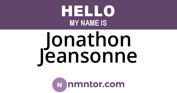 Jonathon Jeansonne