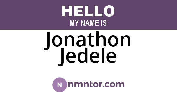Jonathon Jedele