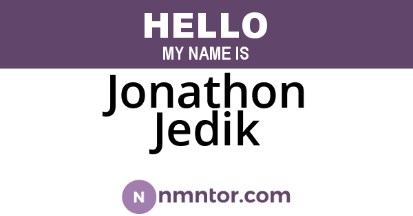 Jonathon Jedik