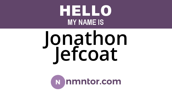 Jonathon Jefcoat