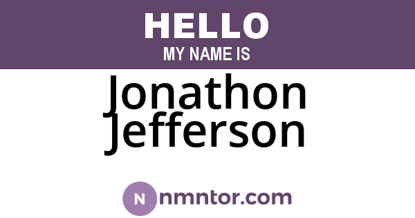 Jonathon Jefferson