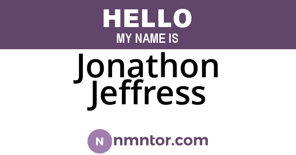 Jonathon Jeffress