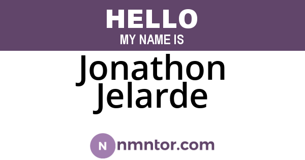 Jonathon Jelarde