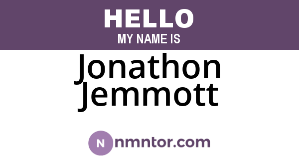 Jonathon Jemmott