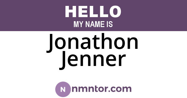 Jonathon Jenner