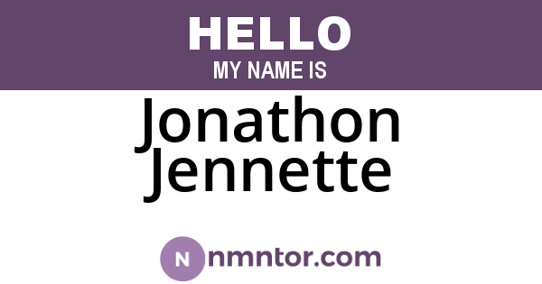Jonathon Jennette