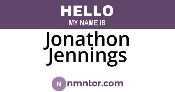 Jonathon Jennings