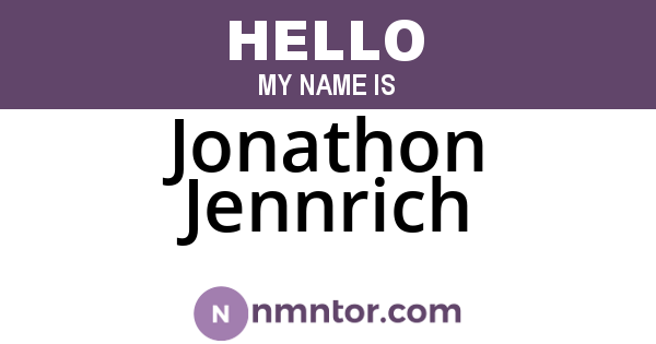 Jonathon Jennrich