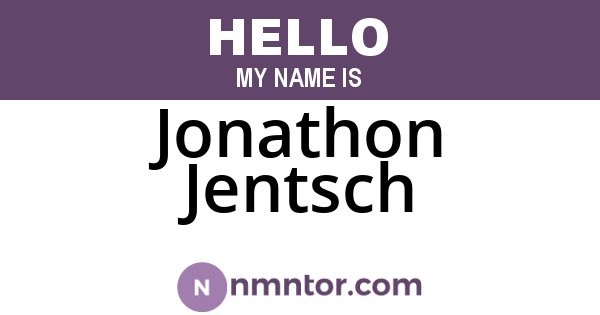 Jonathon Jentsch