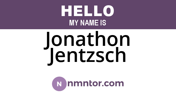 Jonathon Jentzsch