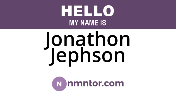 Jonathon Jephson