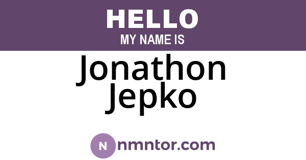 Jonathon Jepko