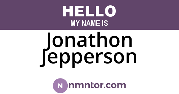 Jonathon Jepperson